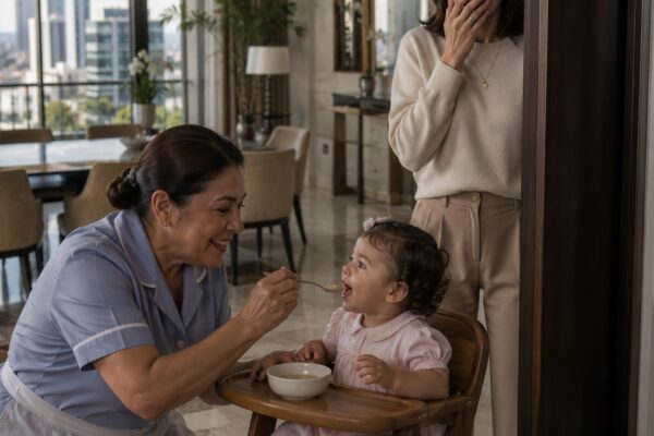 La niñera susurró mientras alimentaba a mi hija: “Eres igual que tu hermano de pequeño…” Renata era mi primogénita, pero una llamada secreta, la promesa de que “pronto volvería a casa” y una mentira de mi esposo destruyeron en una noche nuestros nueve años de matrimonio
