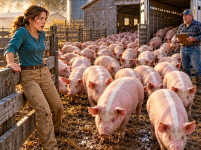 “Pedí 12 cerdos para mi granja… pero llegaron 68 y todos tenían la misma marca imposible en la espalda”