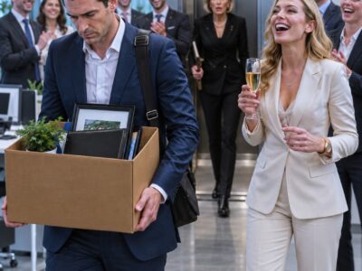 Su jefe celebró su despido con champaña… pero un mes después, la directora llegó hasta su humilde departamento para suplicarle algo que nadie más podía hacer