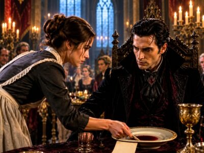Una mesera descubrió que la prometida del rey vampiro había envenenado su vino… pero cuando intentó salvarlo, la mujer la señaló frente a todos y la acusó de algo terrible