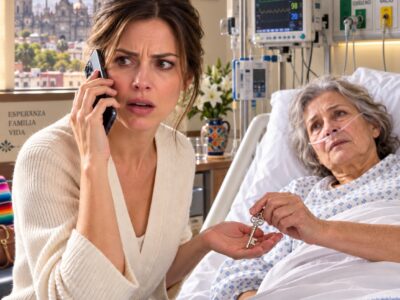 Mi esposo ignoró mis primeras 30 llamadas mientras su madre agonizaba. En la número 31 respondió su amante desde Maui. Mi suegra escuchó cada palabra. Antes de morir, puso una llave de plata en mi mano. A la mañana siguiente, su abogado vio la llave, cerró la puerta con seguro y sacó una caja que llevaba años esperando abrir.
