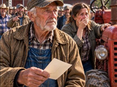 Un agricultor millonario de 82 años fue a una subasta y vio a una viuda vendiendo su único tractor.