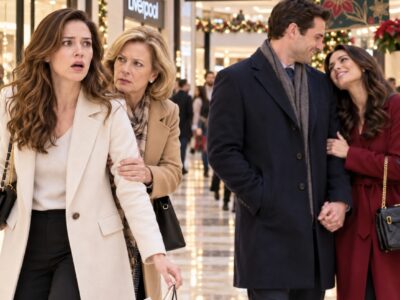 Estaba comprando regalos de Navidad con mi suegra cuando vi a mi esposo tomado de la mano de otra mujer. Mi bolsa cayó al suelo, pero Elena me sujetó antes de que pudiera moverme. —No reacciones, Adriana —susurró—. Primero quiero ver qué mentira va a contar mi hijo. Entonces caminamos hacia ellos.