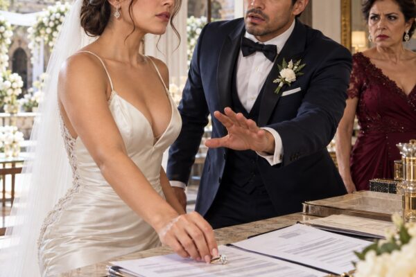 A 17 minutos de mi boda, mi suegra exigió hipotecar la huerta de mi padre y mi prometido confesó su traición.
