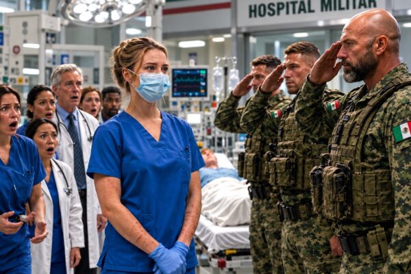 Sus compañeros se burlaban de las cicatrices de la enfermera novata… hasta que un Navy SEAL se cuadró frente a ella y la saludó con respeto militar. ¡Nadie imaginaba quién era realmente!