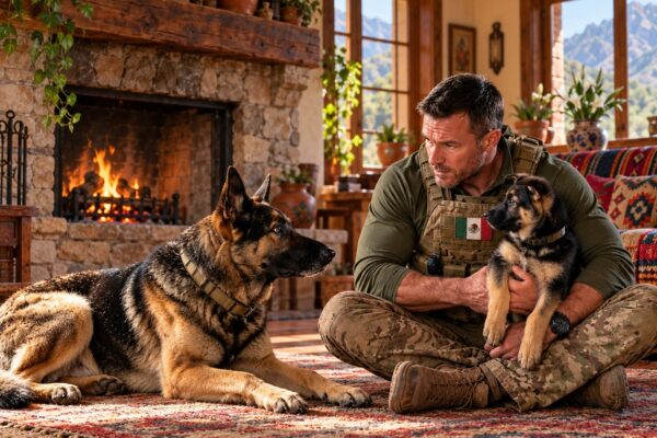 Un perro militar K9 retirado era el dueño absoluto de la casa… hasta que llegó un pequeño cachorro y puso todo de cabeza. ¡Entonces, su dueño, un ex Navy SEAL, tuvo que tomar una decisión que nadie esperaba!