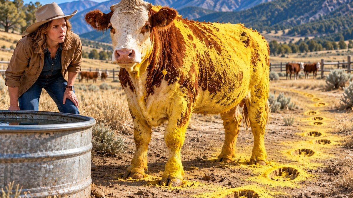 ¡UNA VACA REGRESÓ CUBIERTA DE UN EXTRAÑO POLVO AMARILLO… Y SUS HUELLAS CONDUJERON A UNA MINA ABANDONADA QUE ESCONDÍA UN INCREÍBLE SECRETO!