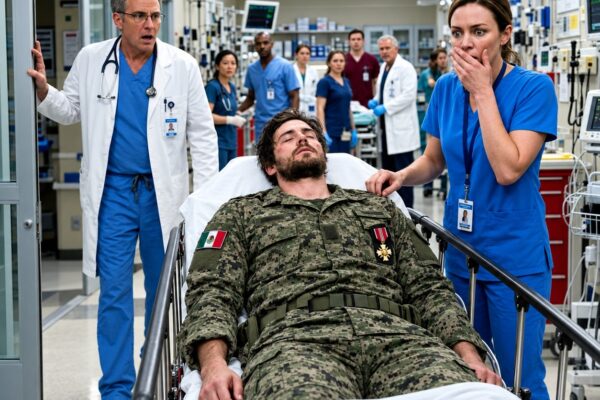 Un desconocido llegó al hospital sin identificación… ¡Hasta que una enfermera vio su medalla militar y palideció!