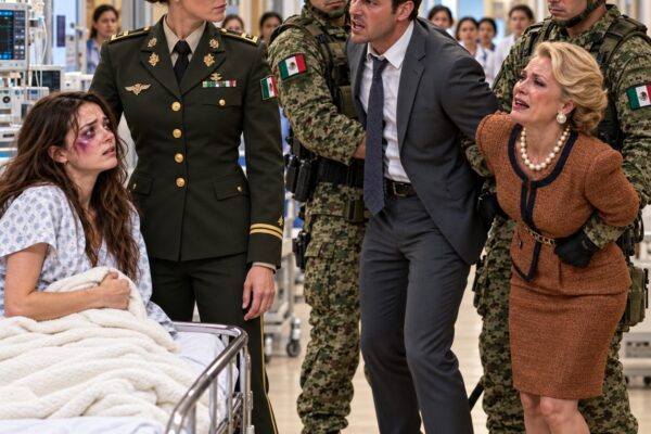 En el instante en que mi hija susurró: «Mamá, ven por mí… la familia de mi esposo me golpeó», algo dentro de mí se volvió hielo. Yo era coronel del Ejército de Estados Unidos y había enfrentado situaciones peligrosas sin inmutarme, pero nada me había preparado para ver a mi propia hija llena de moretones, aterrorizada y rodeada de personas tan poderosas que creían poder hacer desaparecer la verdad.