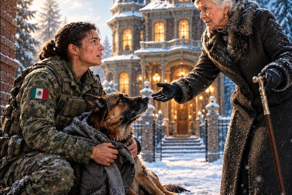 Una anciana de 88 años encontró a una marine y su K9 hambriento en la nieve… ¡Lo que sabía cambió sus vidas para siempre!