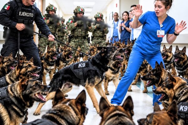 “Solo una enfermera”, dijeron… ¡Hasta que 12 perros militares rompieron filas y corrieron hacia ella!