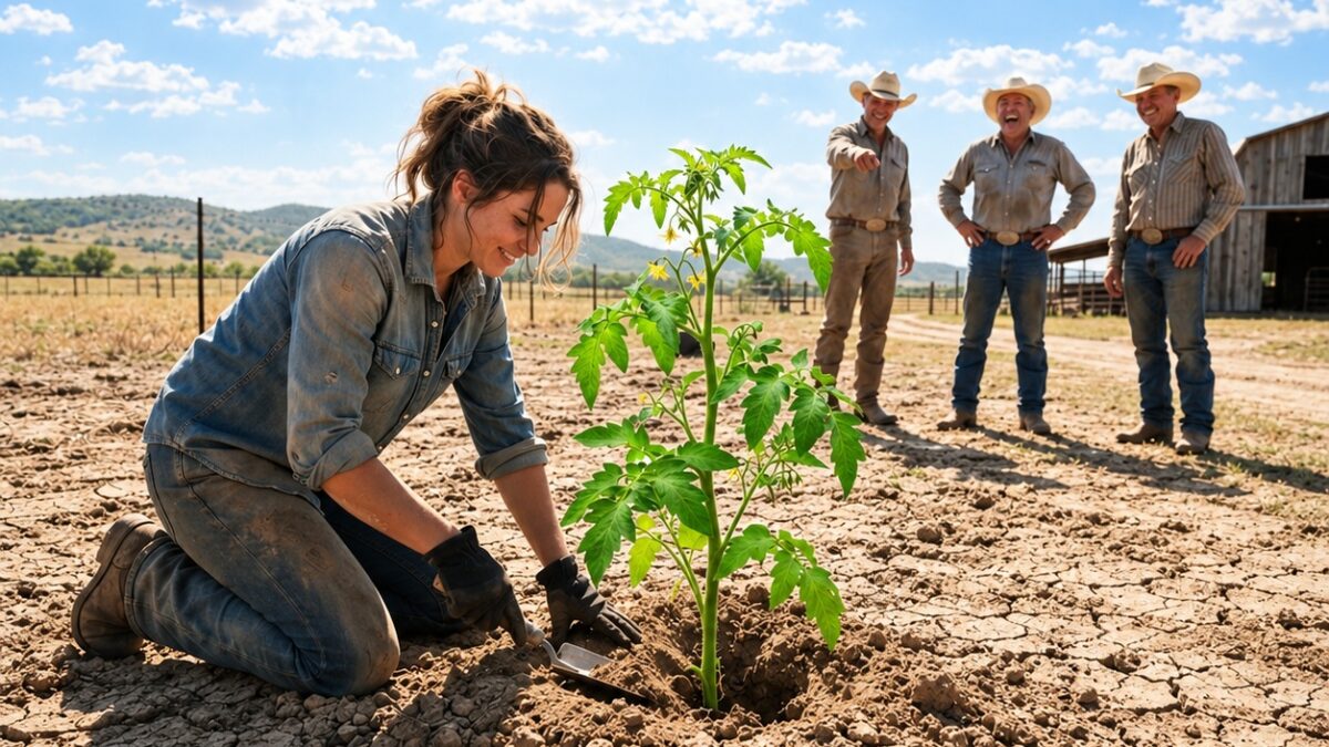 Se rieron cuando sembró tomates en la tierra más dura del rancho… hasta que llegó la peor sequía