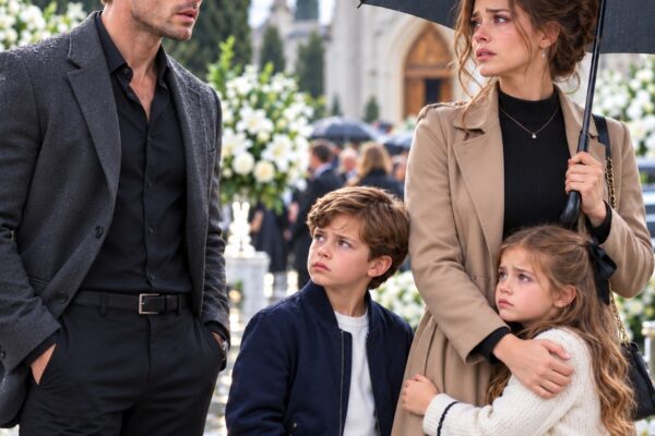 Mi exesposa apareció en el funeral de mi madre con dos gemelos que parecían mis hijos… ¡pero una carta reveló la mentira que me ocultaron durante 9 años!