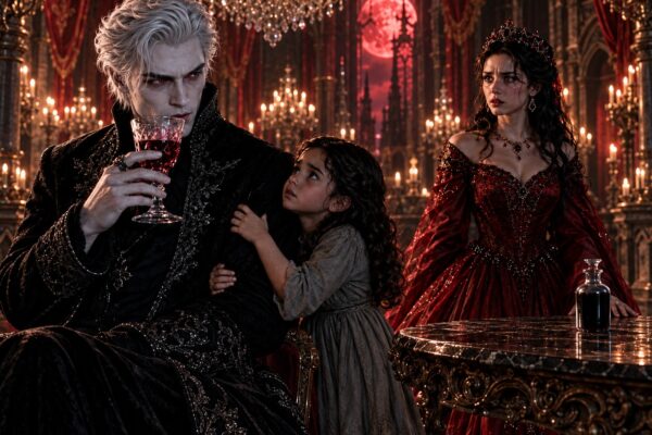 “¡No lo beba, mi rey!”, gritó la pequeña hija de la sirvienta para advertir al rey de los vampiros sobre su prometida… pero nadie imaginaba lo que estaba a punto de descubrir.