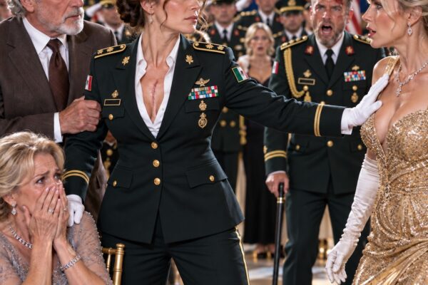 ¡Quítate esa insignia robada ahora mismo! —gritó mi hermana mientras me arañaba con violencia frente a cientos de oficiales de élite. Trataba mi carrera militar como si fuera una broma patética, sin saber que yo pagaba a escondidas las deudas de su esposo. Cuando intentó arruinar el momento del que más orgullosa me sentía, un invitado inesperado avanzó por el pasillo y lo cambió todo…