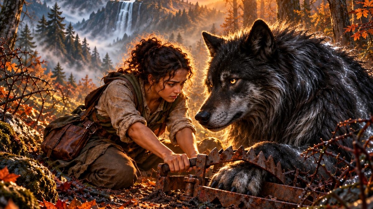 Liberó de una trampa al enorme lobo del Rey Alfa… Pero la trampa se cerró sobre ella. ¡Lo que ocurrió después lo cambió todo!