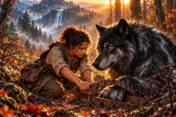 Liberó de una trampa al enorme lobo del Rey Alfa… Pero la trampa se cerró sobre ella. ¡Lo que ocurrió después lo cambió todo!