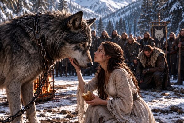 Una joven Omega compartió su último pedazo de pan con un lobo solitario mientras toda la manada se burlaba de ella… sin imaginar quién era realmente aquel lobo ni por qué pronto todos se arrepentirían.