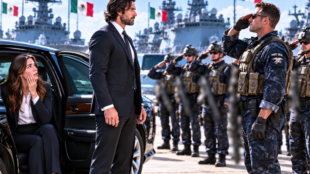 Una CEO contrató a un padre soltero como chofer… ¡hasta que los Navy SEALs rodearon su auto y lo saludaron militarmente! ¿Quién era en realidad?