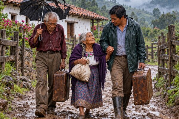 ¡Su propio hijo abandonó a dos ancianos bajo la lluvia mientras conducía un auto de lujo! Los rescaté… pero días después, unos documentos bancarios revelaron una traición aterradora.