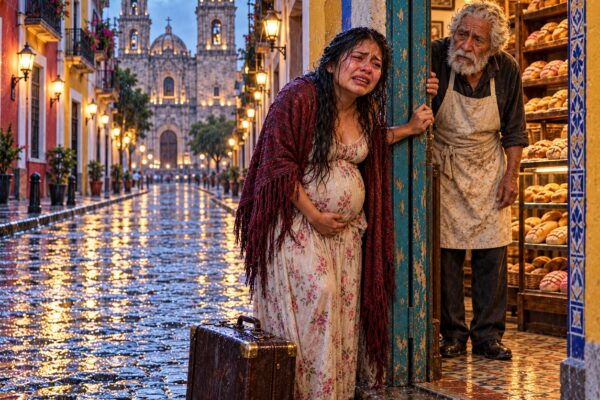 ¡Mi hijo quiso echar a una joven embarazada de mi panadería a las 3 de la madrugada! La protegí… pero cuando sacó una carta de la hija que expulsé hace 23 años, me quedé sin aliento.